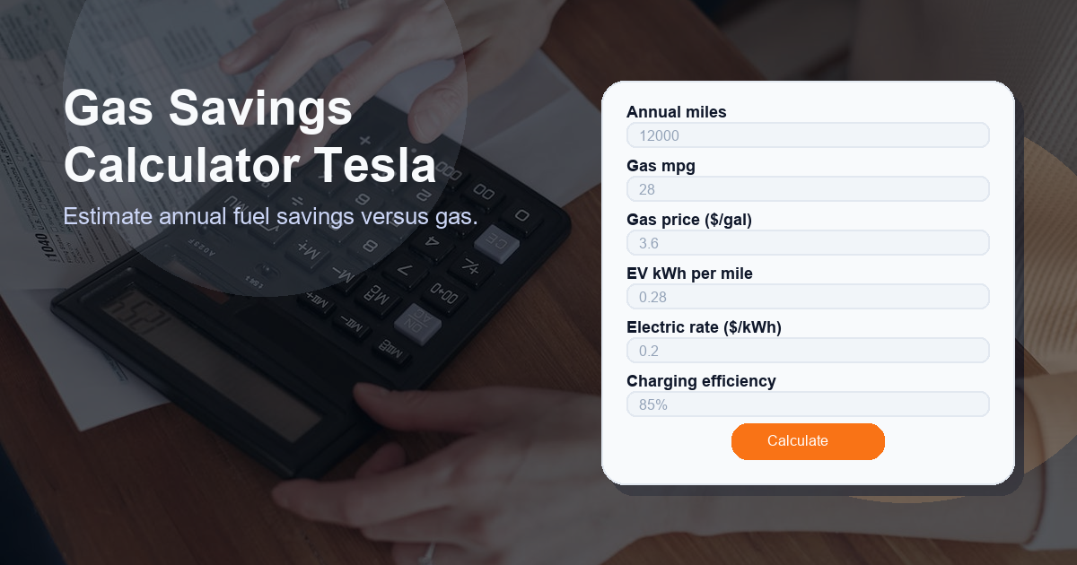 Estimate annual fuel savings versus gas.