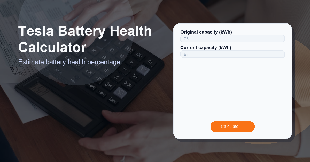 Estimate battery health percentage.