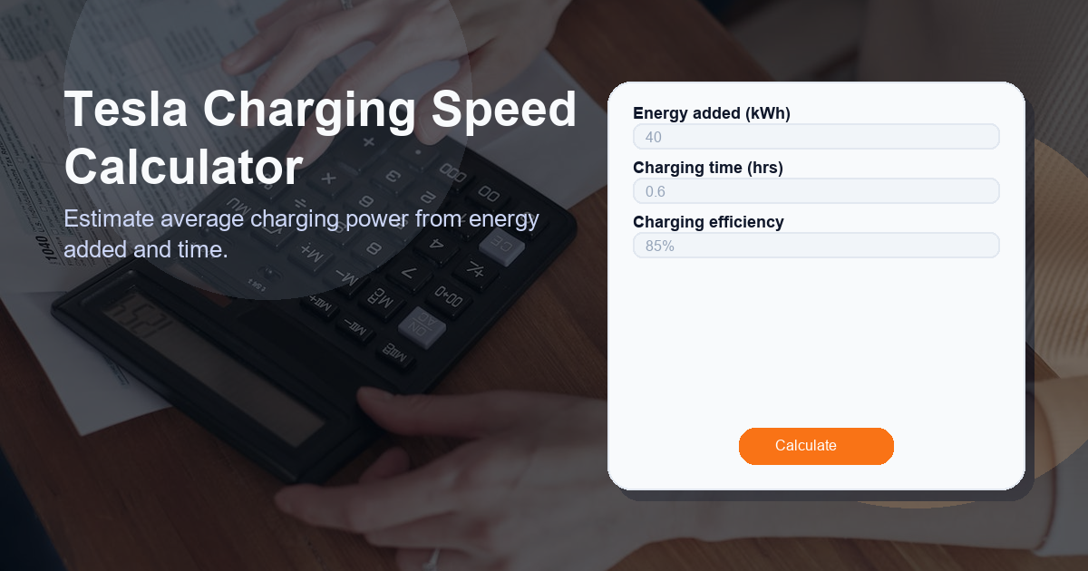 Estimate average charging power from energy added and time.