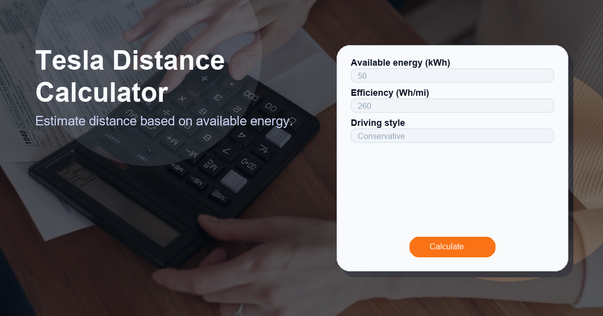 Estimate distance based on available energy.