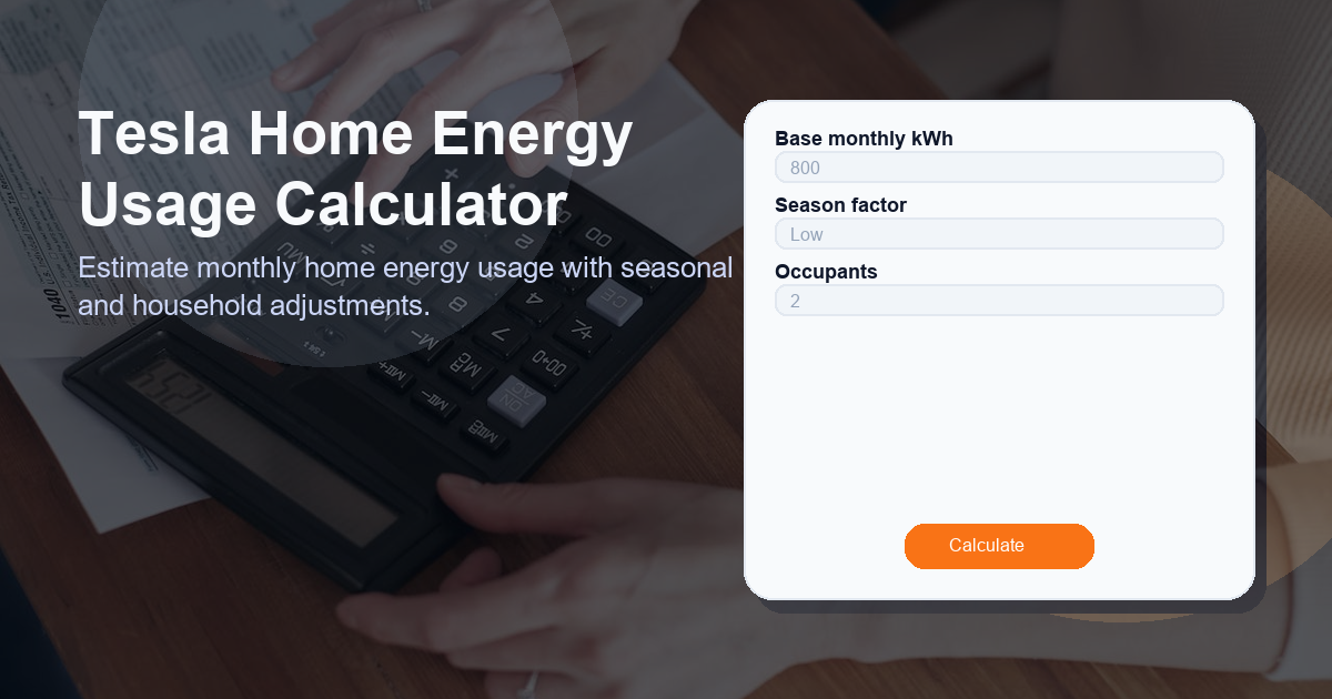 Estimate monthly home energy usage with seasonal and household adjustments.