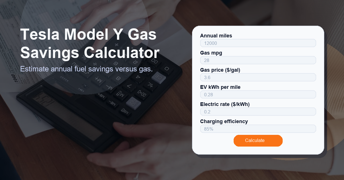 Estimate annual fuel savings versus gas.