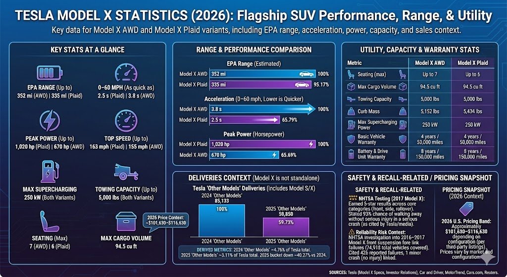tesla model x statistics